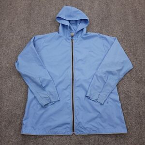 VINTAGE Nike Jacket Womens Large Blue Clima Fit Swoosh‎ Logo Windbreaker Y2K